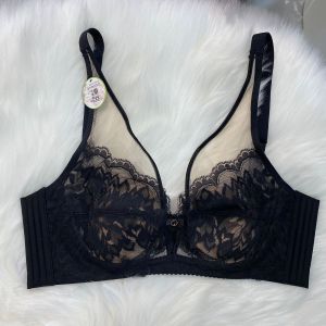 【2nd 50% off】High-quality BC Cup Bras Ultra-thin soft rims underwear womens big breasts show little sponge-free lace gathered bra