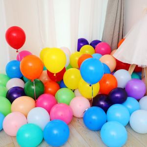 50pcs/lot Birthday Balloons 10inch Latex Balloons Gold Red Pink Blue Pearl Wedding Party Balloon Ball Kids Toys Air Ballons