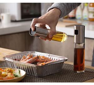 CNMF Bình Xịt Dầu Thủy Tinh Báo Chí Bình Đựng Dầu Nhà Bếp Giấm Chống Rò Rỉ Kích Thước Nhỏ Chai Nước Tương Chai 100Ml/120Ml