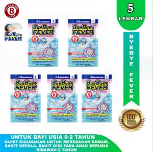 1 Box 10pcs Bye Bye Fever BAYI - Kompres Deman Untuk Bayi isi 10 Sachet
