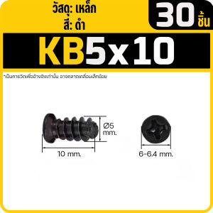 น็อตยึดพัดลม จำนวน 30 ตัว M5 Fan Mount Screws Steel Qty. 30 Piece.