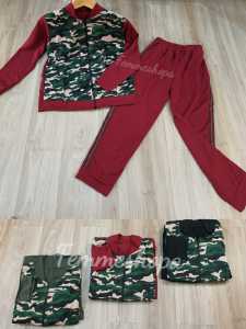 FEMMESHOPA - SETELAN TRAINING / SETELAN TERBARU / SETELAN WANITA - FN SET JAKET LORENG TRAINING