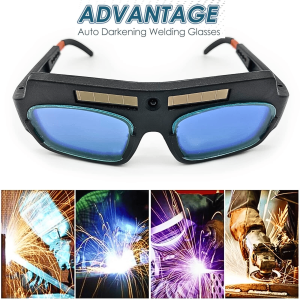 Kacamata Las Otomatis Auto Darkening Soldering Goggles / Kacamata Las Pelindung Mata Terbaik Murah- TX-012 - Blck
