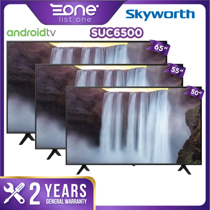 【24H Ship Out】Skyworth 65 Inch 4K UHD Android TV 65SUC6500 | Youtube Netflix Smart TV | Google Assistant | 50 Inch 50SUC6500 | 55 Inch 55SUC6500 | 70 Inch 4K
