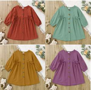 (Gratis Ongkir) Tunik Midi Dress Anak Perempuan 1-5 Tahun - BELLEVA TUNIK - Dress Terbaru - Blouse Tunik - Daster Anak - Dress Main Ruffle