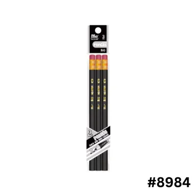 #8983 B&e Big Pencil School Supplies For Kids 3Pcs YellowColredBlack