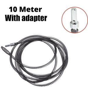 Alat Jepit Kawat Pembersih Saluran Mampet Adaptor Bor Pipa Air wastafel Pipe Cleaner Flexibel Pembersih Kotoran3m/5m/10m