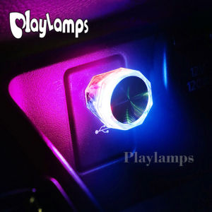 Đèn Tạo Không Khí USB Cho Xe Hơi Đèn Ngủ LED Mini Nhiều Màu Sắc Phụ Kiện Chiếu Sáng Nội Thất Xe Hơi Không Dây