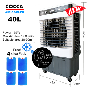 Cocca Powerful 40L Tank Evaporative Air Cooler 5000m3h Air Flow
