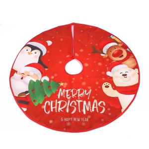 Christmas Tree Skirt Carpet Blanket Large Xmas Floor Mat Cover Indoor Outdoor Ornament for Home Holiday Party New Year Decoration