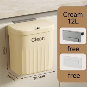 Kitchen Sealed Wall Mounted Counter Waste Compost Bin Hanging Trash Can-KC109