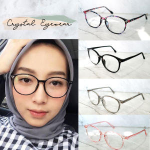 Kacamata Trendy Bulat Korea 8018 + Lensa Anti radiasi + Minus / Plus / Cylinder untuk pria / wanita