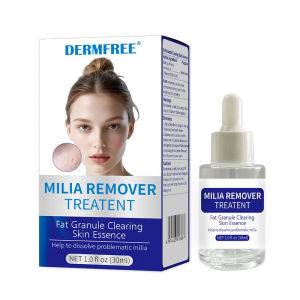 DERMFREE Milia Remover Treatment - Fat Granule Clearing Skin Essence with Salicylic Acid & Hyaluronic Acid for Sensitive Skin 30ml Gentle Cleanser Cleansing Serums Facial