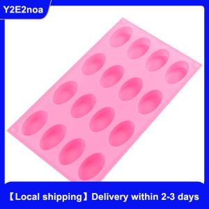 【Local shipping】 16 Cavity Oval Shape Soap Bake Mold Silicone Mould Tray Homemade Craft