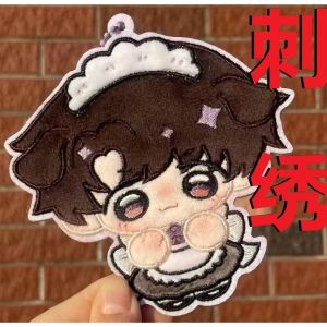 5 styles Anime Love and Deepspace Non Woven Embroidery Keychain Game Xavier Zayne Rafayel ralayo Sylus Caleb Xia YiZhou Qin Che Li Shen Qi Yu Pendant Keyring Bag Accessories Gift