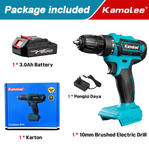 [Jual Dengan Harga Murah] Kamolee 450 N.m Bor Listrik Murah Tanpa Kabel + Baterai + Pengisi Daya Pekerjaan Pemeliharaan Lapangan