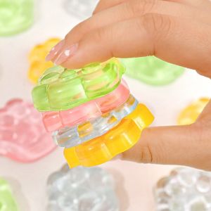 10/5pcs Creative Decompress Transparent Jelly Cat Paw Squishy Toys Squeeze Slime for Kids Stress Relief Toys