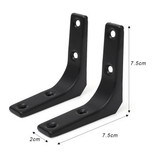 2/4/6Pcs L Shape Angle Wall Mount Support Bracket Thickened Heavy Duty Stainless Steel Shelf Bracket Furniture Hardware