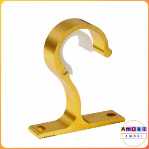 Amoki Durable Window Curtain Drapery Rod Holders Bracket DIY Rome Pole Curtain Brackets