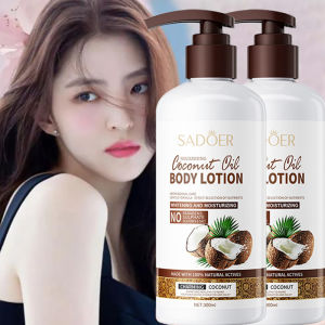 300ml Coconut Oil Body Lotion Healthy White Body Lotion Coconut Oil Moisturizing Whitening Body Lotion Refreshing Perfume Body Cream Perawatan Untuk Menutrisi Kulit Kering Dan Pecah Memutihkan Mencerahkan Kulit 300ml Niacinamide Fragrance kapasitas besar