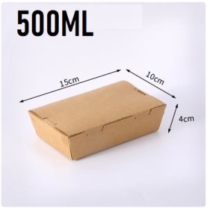 Kraft Lunch Box with Window - Brown cardboard windowed lid stackable food storage fresh produce display.