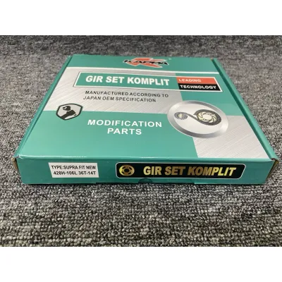 GEAR SET GIR SET PAKET RANTAI KAPPA SUPRA FIT NEW SUPRA X 125 KARISMA BLADE LAMA REVO LAMA KODE KTL 428H 106L ( GEAR DEPAN 14T GEAR BELAKANG 36T RANTAI ) KUALITAS ORIGINAL !