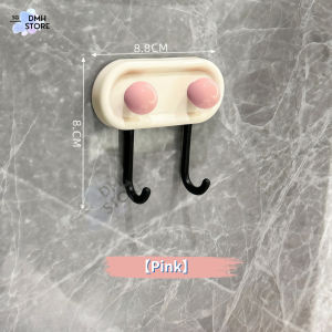SG Stock Cute Round Candy Ball Double Adhesive Hook No Drill Waterproof Sticky Wall Hook For Bathroom Kitchen Closet