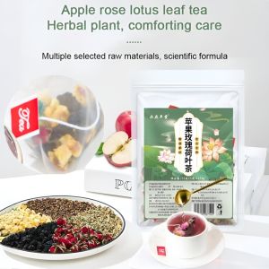 🔥Hot Sale🔥Nutritious Tea Triangle Rose And Lotus Leaf Detox And Health-Preserving Tea Triangle Tea Bags Rose Apple Lotus Leaf Blend Herbal Beverage Individual Wrapped Packages Aromatic Flavor Wellness Drink