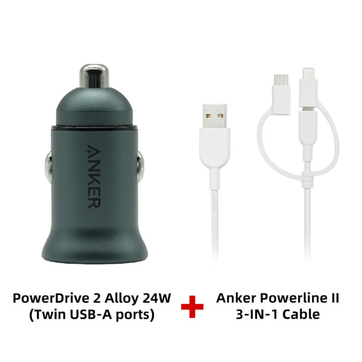 Anker PowerDrive PD+ 2 35W/PD 2 32W USB C Car Charger DualPort High