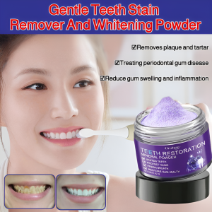 Gentle Teeth Stain Remover & Whitening Powder: Brighter Smiles & Fresher Breath
