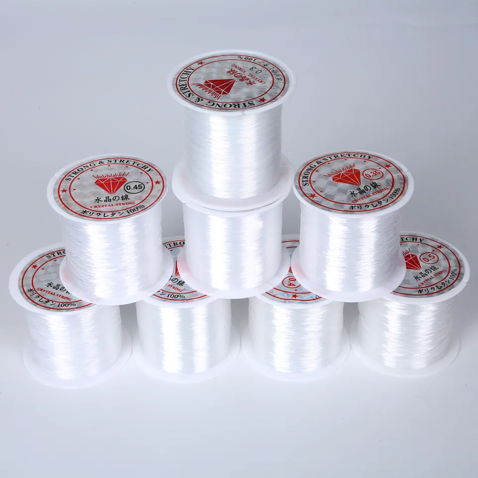 8-100M/Roll Fish Line Wire Clear Non-stretch Strong Nylon String