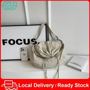 [Local Delivery] Womens Casual Crossbody Bag with Adjustable Strap and Drawstring Closure Ideal for Travel Shopping and Daily Activities in Stylish Colors