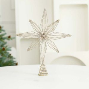 PHANT LED Christmas Tree Toppers Star Glitter Luminous Christmas Tree Decoration Christmas Ornament Eight-pointed Star Christmas Tree Toppers Lights New Year