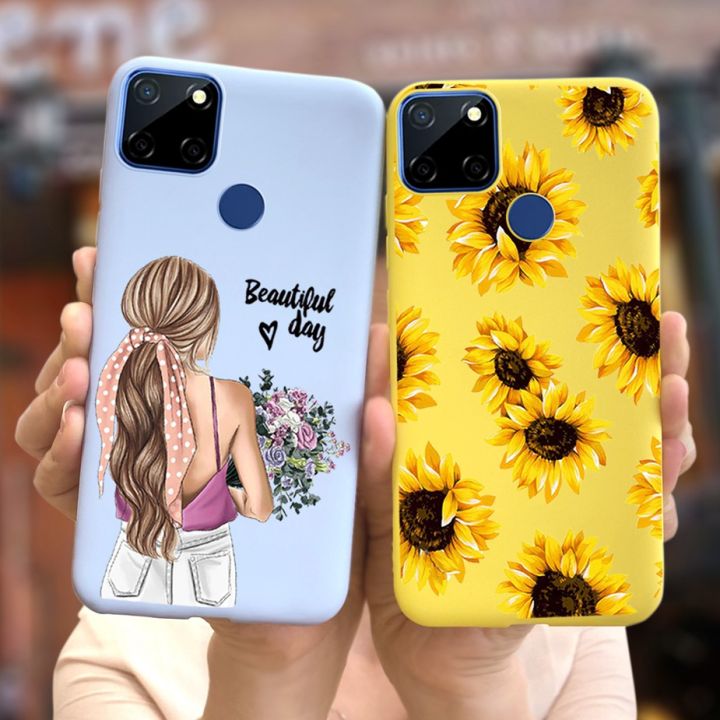For Oppo Realme C12 Case RMX2189 Soft Slim Cute Painted