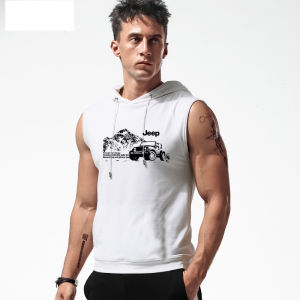 TAILOR Mens Hooded Vest Pullover Korean sport Slim Top Waistcoat Hoodie Summer