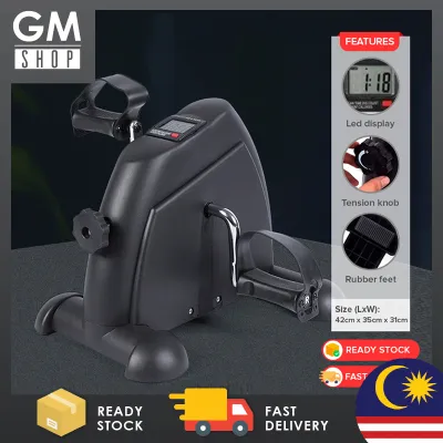 GMshop Small Exercise Bike Medical Exercise Peddler Bicycle For Leg Arm Cycling Exerciser With LCD Monitor