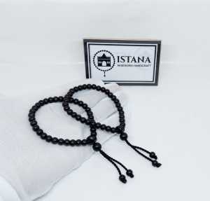 sepasang gelang kayu galih kelor hitam size 5 mm