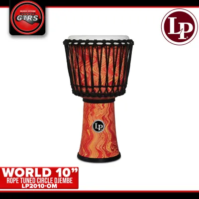 LP® World Collection 10 Latin Percussion Rope Tuned Djembe with Synthetic Perfect-Pitch® Head