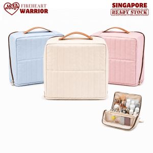【Fireheart Warrior】 Upright Travel Cosmetic Bag Large Capacity Makeup Organizer Toiletry Case Luggage Sleeve Portable