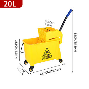 25L/36L Commercial Thickened Squeeze Trolley Mop Trolley Squeeze Bucket Household Wash Mop Bucket