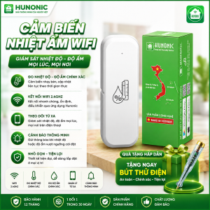 Cảm Biến Nhiệt Ẩm Hunonic Wifi – Kiểm Soát Môi Trường Qua Điện Thoại