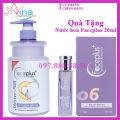 ( Mua 1 tặng 1 nước hoa Faceplus+ 20ml) Sữa tắm hương nước hoa Faceplus+ 800ml ( dạng sữa) - màu tím. 