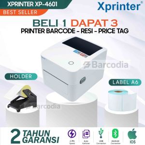 PRINTER BARCODE THERMAL / LABEL PRINTER XP-4601B 110MM / A6 / PRINTER LABEL / PRINTER RESI