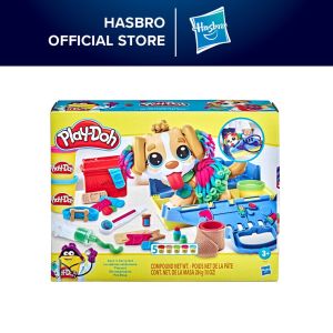 Play-Doh Care n Carry Vet Playset Modeling Clay Set for Kids with Toy Dog Storage Box 10 Tools and 5 Non-Toxic Colors DIY Toy Art and Craft Toys for Kids 3+ Years Old Gift Idea