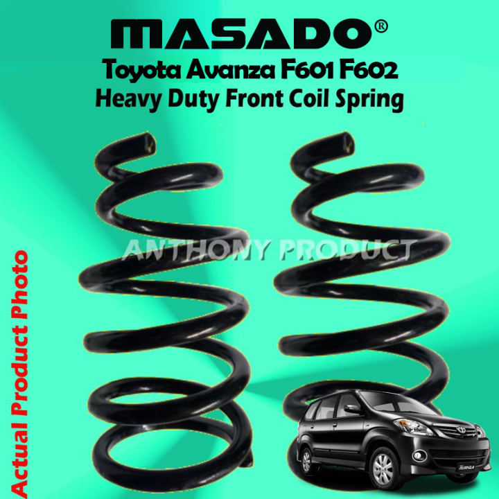 MASADO Toyota Avanza F60 F601 F602 2004 2011 Front And Rear Heavy Duty Coil Spring (2pcs)