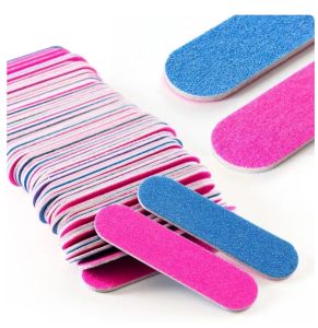 Happy Pretty Shop Mini Double Sided Nail File Disposable Nail Equipment Accessories Buffer Files Manicure Tools Salon 1Pack/100pcs