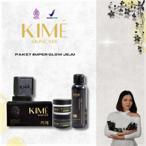 KIME SKINCARE Paket Super Glow Jeju (Luminizing Jeju Brightening Soap Toner Day Cream Night Cream) | Paket Hemat Skincare