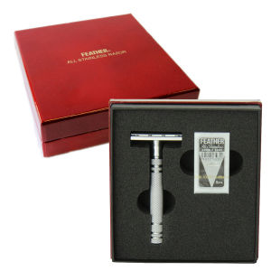 มีดโกน 4 รุ่น พรีเมี่ยม ของแบรนด์ Feather รุ่น FH-H DER-A AS-D2 AS-D2S ตราขนนก ด้ามโกนแบบ 2คม สำหรับโกนหนวด โกนผม Feather Shaving Razor with Blades from Japan