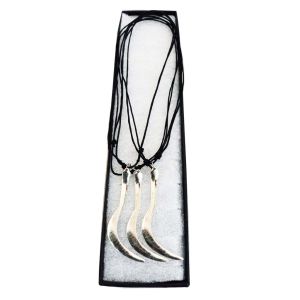 1 Gross / 12 Lusin / 144 Pcs Kalung Tali Pria Bandul Kujang Curit Silet Ukuran S