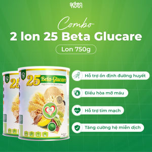 Combo 2 Lon 750g Sữa Hạt Ngũ Cốc 25 Beta Glucare cho Người Tiểu Đường - Green Nutri